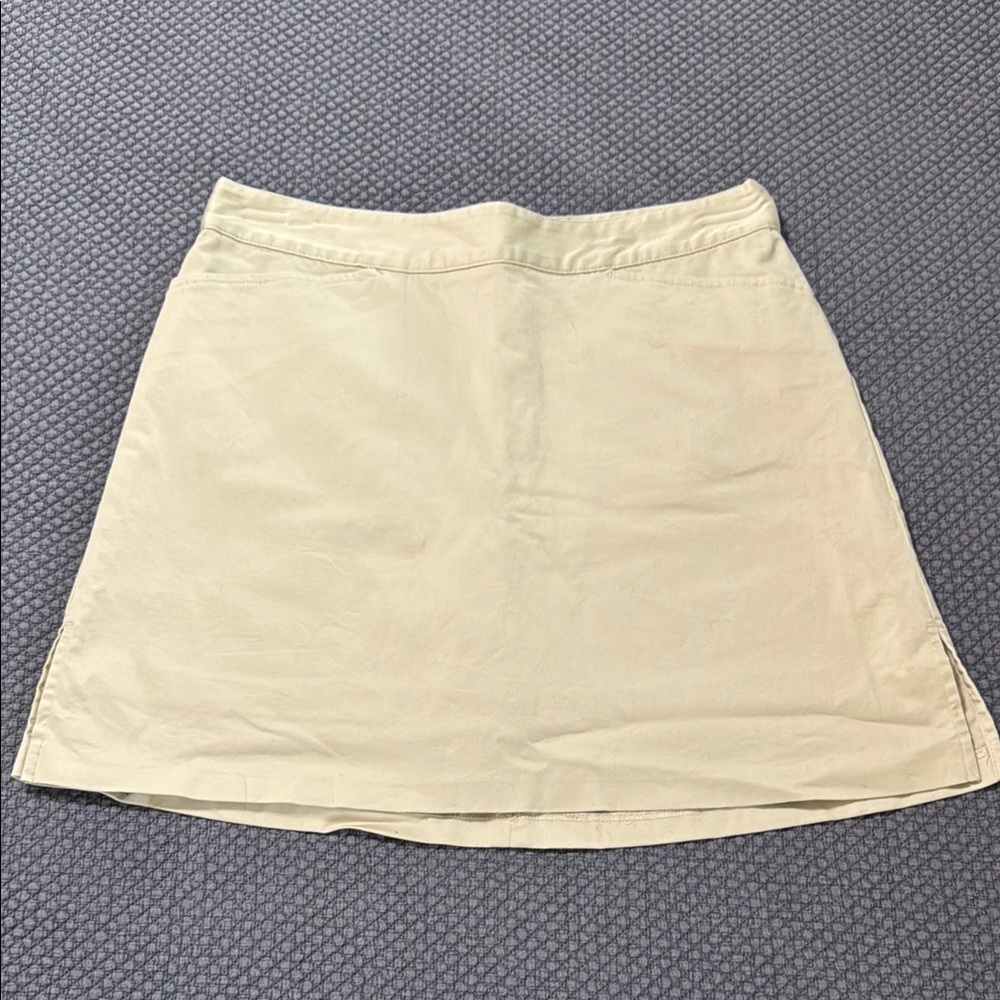 Lady Hagen Cream A-Line Mini Skirt Resort/Golf Wear